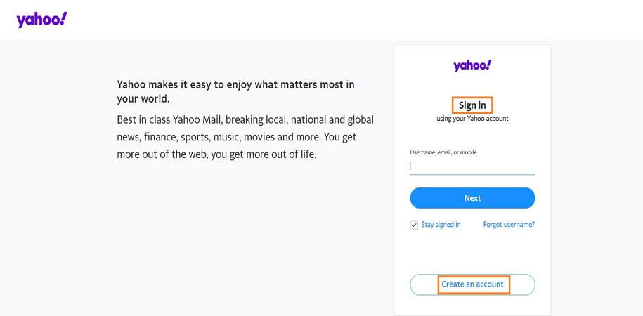 Concerning Yahoo Mail Account Creation, Sign-in Process & Login Issues